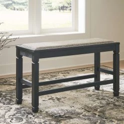 Ashley Furniture Tyler - Antique Black - Dbl Counter Uph Bench (1/cn) Benches