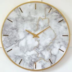 Ashley Furniture Accessories Jazmin - Gray/gold Finish - Wall Clock