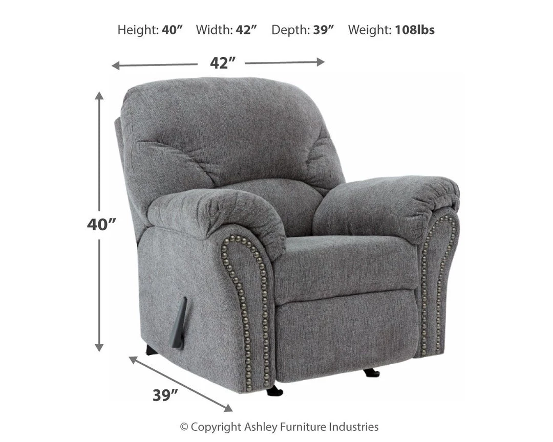 Ashley Furniture Allmaxx - Pewter - Rocker Recliner 13 Ashley Furniture Allmaxx - Pewter - Rocker Recliner