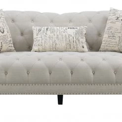 Emerald Home Hutton II Tufted Sofa, Ivory Sofas