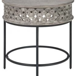 Ashley Furniture Rastella - Gray/black - Round End Table