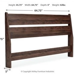 Signature Design By Ashley® Calverson - Mocha - Queen Panel Headboard