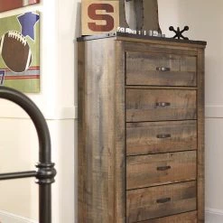 Signature Design By Ashley® Trinell - Ultimate Best In Class Dresser, Mirror, Poster Bed Bedroom Sets