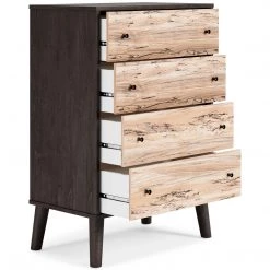 Ashley Furniture Piperton - Brown / Black - Four Drawer Chest Chests