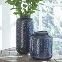 Ashley Furniture Marenda - Navy Blue - Vase Set (2/cn) 7 Ashley Furniture Marenda - Navy Blue - Vase Set (2/cn)