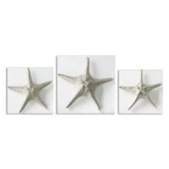 Accessories Uttermost Silver Starfish Wall Art, S/3