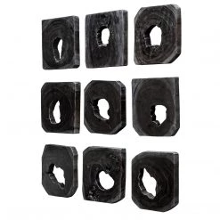 Accessories Uttermost Bahati Ebony Wood Wall Art, S/9