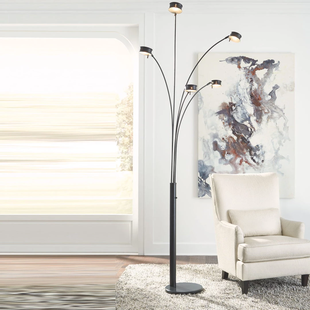 Ashley Furniture Accessories Marike - Black - Metal Arc Lamp (1/cn) 6 Ashley Furniture Accessories Marike - Black - Metal Arc Lamp (1/cn)