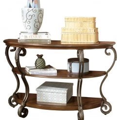 Ashley Furniture Nestor - Medium Brown - Sofa Table Tables
