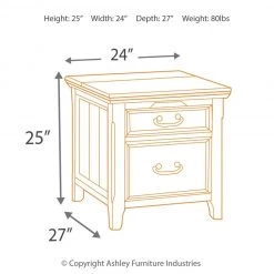 Ashley Furniture Woodboro - Dark Brown - Media End Table