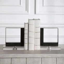 Table Decor Uttermost Tilman Modern Marble Bookends, S/2