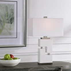 Uttermost Tetris White Table Lamp 12 Uttermost Tetris White Table Lamp