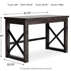 Ashley Furniture Freedan - Grayish Brown - Home Office Desk 22 Ashley Furniture Freedan - Grayish Brown - Home Office Desk