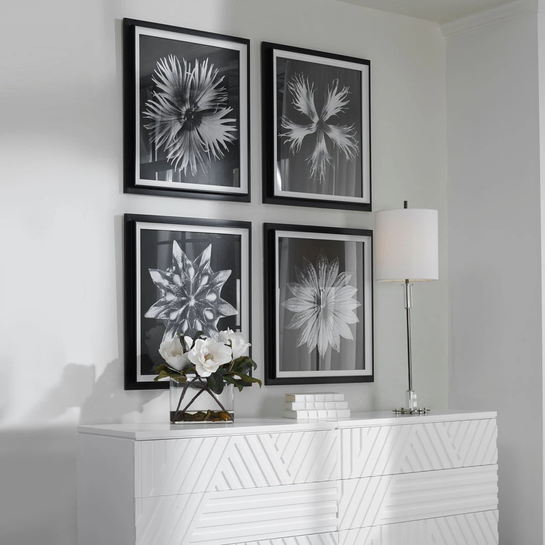 Uttermost Contemporary Floret Framed Prints, S/4 5 Uttermost Contemporary Floret Framed Prints, S/4