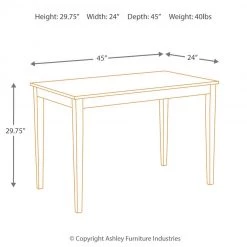 Ashley Furniture Kimonte - Dark Brown - Rectangular Dining Room Table Tables