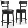 Ashley Furniture Stools Valebeck - Black - Uph Swivel Barstool (1/cn)