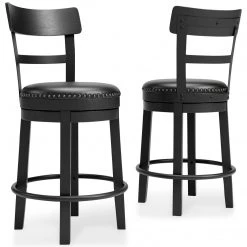 Ashley Furniture Stools Valebeck - Black - Uph Swivel Barstool (1/cn)