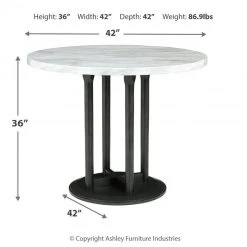 Ashley Furniture Centiar - Dark Gray - Round Drm Counter Table Tables