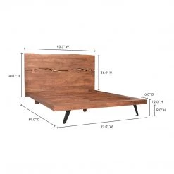 Moe's Home Collection Madagascar Platform Bed King Beds 7 Moe's Home Collection Madagascar Platform Bed King Beds