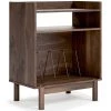 Signature Design By Ashley® Calverson - Mocha - Turntable Accent Console Cabinets 2 Signature Design By Ashley® Calverson - Mocha - Turntable Accent Console Cabinets