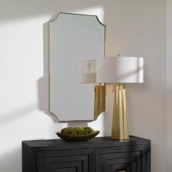 Uttermost Lennox Brass Scalloped Corner Mirror Accessories