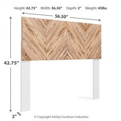 Ashley Furniture Piperton - Brown / White - Full Panel Headboard Headboards