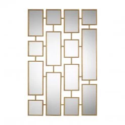 Accessories Uttermost Kennon Forged Gold Rectangles Mirror