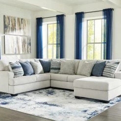 Benchcraft® Lowder - Stone - Left Arm Facing Loveseat 4 Pc Sectional