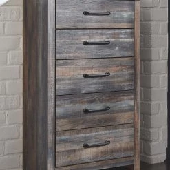 Signature Design By Ashley® Drystan - Multi - 6 Pc. - Dresser, Mirror, Chest, King Panel Headboard, Nightstand, Bed Frame