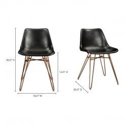 Moe's Home Collection Omni Dining Chair Black-m2 Chairs