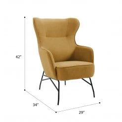 Emerald Home Franky Accent Chair, Curry