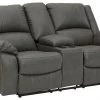 Ashley Furniture Calderwell - DBL REC PWR Loveseat W/Console