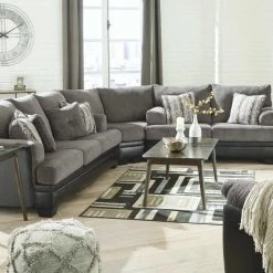 Signature Design By Ashley® Millingar - Smoke - Sofa 3 Pc Sectional