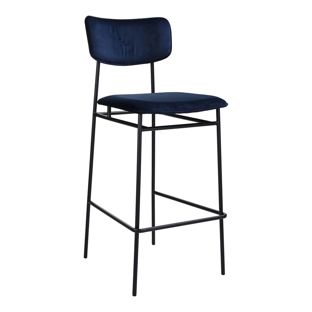 Moe's Home Collection Stools Sailor Barstool Blue 6 Moe's Home Collection Stools Sailor Barstool Blue