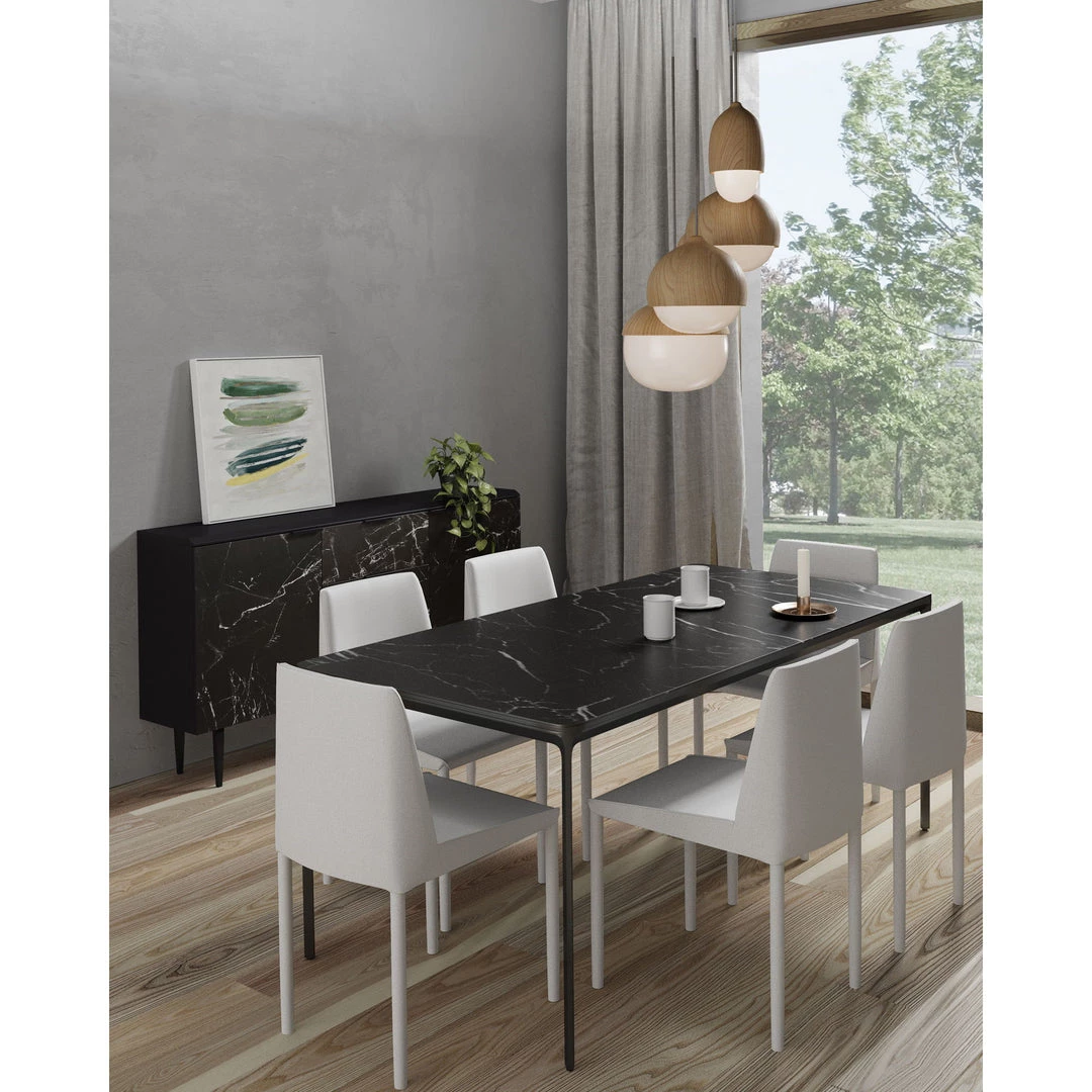 Moe's Home Collection Chairs Nora Fabric Dining Chair White-m2 9 Moe's Home Collection Chairs Nora Fabric Dining Chair White-m2