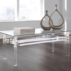 Ashley Furniture Braddoni - Chrome Finish - Rectangular Cocktail Table Tables 12 Ashley Furniture Braddoni - Chrome Finish - Rectangular Cocktail Table Tables