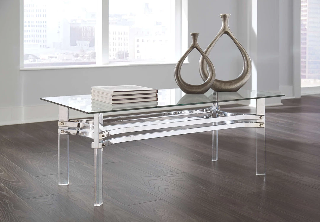 Ashley Furniture Braddoni - Chrome Finish - Rectangular Cocktail Table Tables 5 Ashley Furniture Braddoni - Chrome Finish - Rectangular Cocktail Table Tables