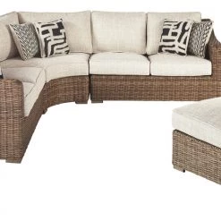 Signature Design By Ashley® Beachcroft - Beige - Sectional Lounge Set Outdoor Sets