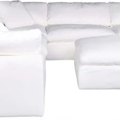 Moe's Home Collection Clay Modular Sectional Livesmart Fabric White