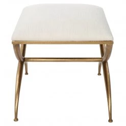 Uttermost Crossing Small White Bench Benches 9 Uttermost Crossing Small White Bench Benches