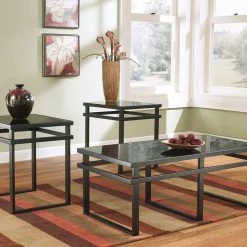 Ashley Furniture Laney - Black - Occasional Table Set (3/cn)