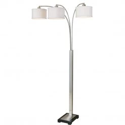 Accessories Uttermost Bradenton Nickel 3 Light Floor Lamp