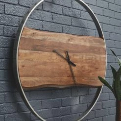 Ashley Furniture Panchali - Brown/silver Finish - Wall Clock Accessories