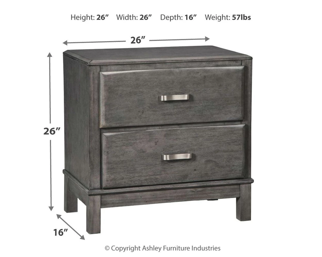 Ashley Furniture Caitbrook - Gray - Two Drawer Night Stand Nightstands 7 Ashley Furniture Caitbrook - Gray - Two Drawer Night Stand Nightstands