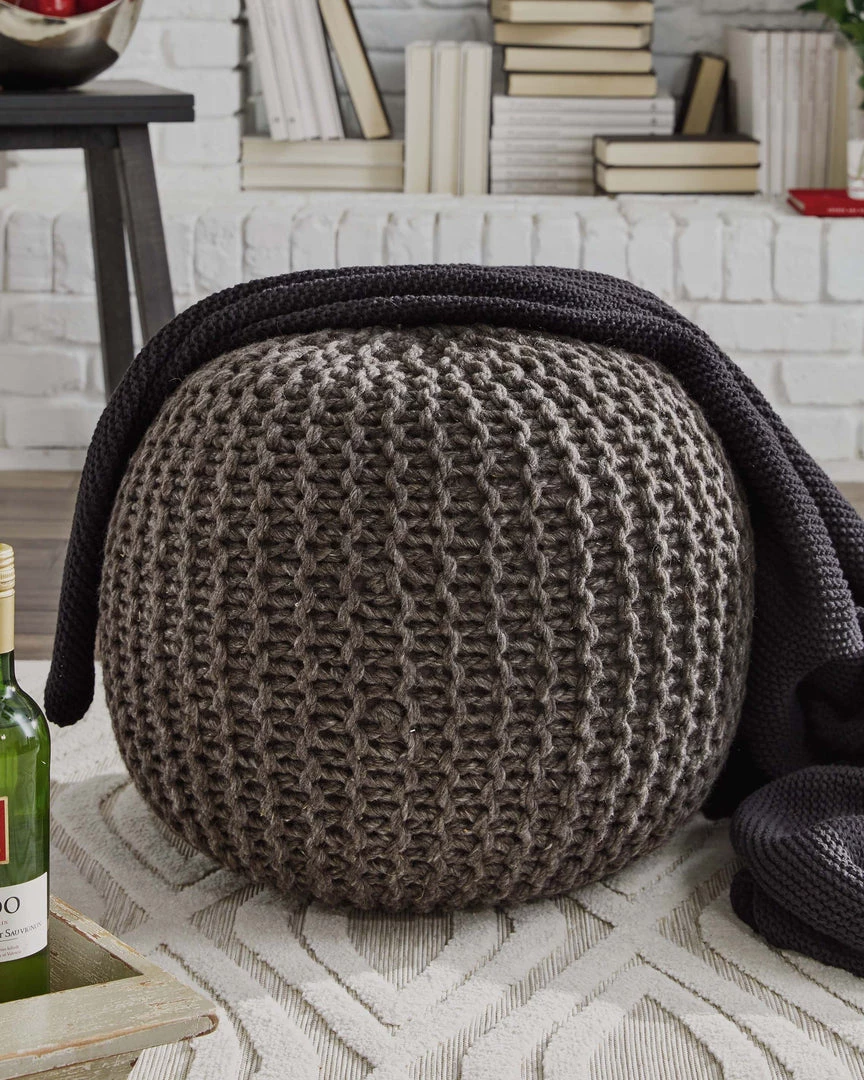 Ashley Furniture Latricia - Charcoal - Pouf Accessories 5 Ashley Furniture Latricia - Charcoal - Pouf Accessories