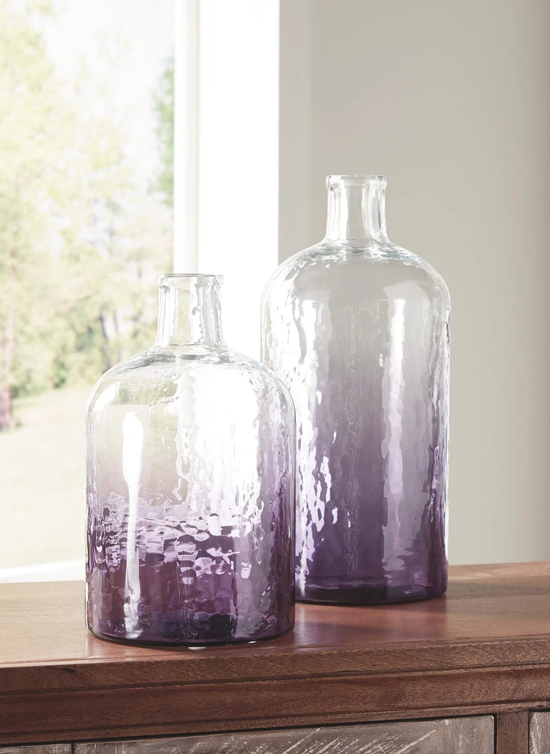 Ashley Furniture Table Decor Maleah - Purple - Vase Set (2/cn) 6 Ashley Furniture Table Decor Maleah - Purple - Vase Set (2/cn)