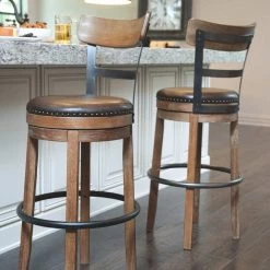 Ashley Furniture Stools Pinnadel - Light Ultimate Best In Class UPH Swivel Barstool (1/CN)