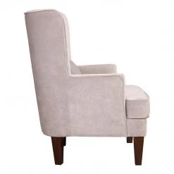 Moe's Home Collection Prince Arm Chair Grey Velvet Chairs