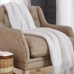 Ashley Furniture Rozelle - White - Throw (3/cs) Accessories