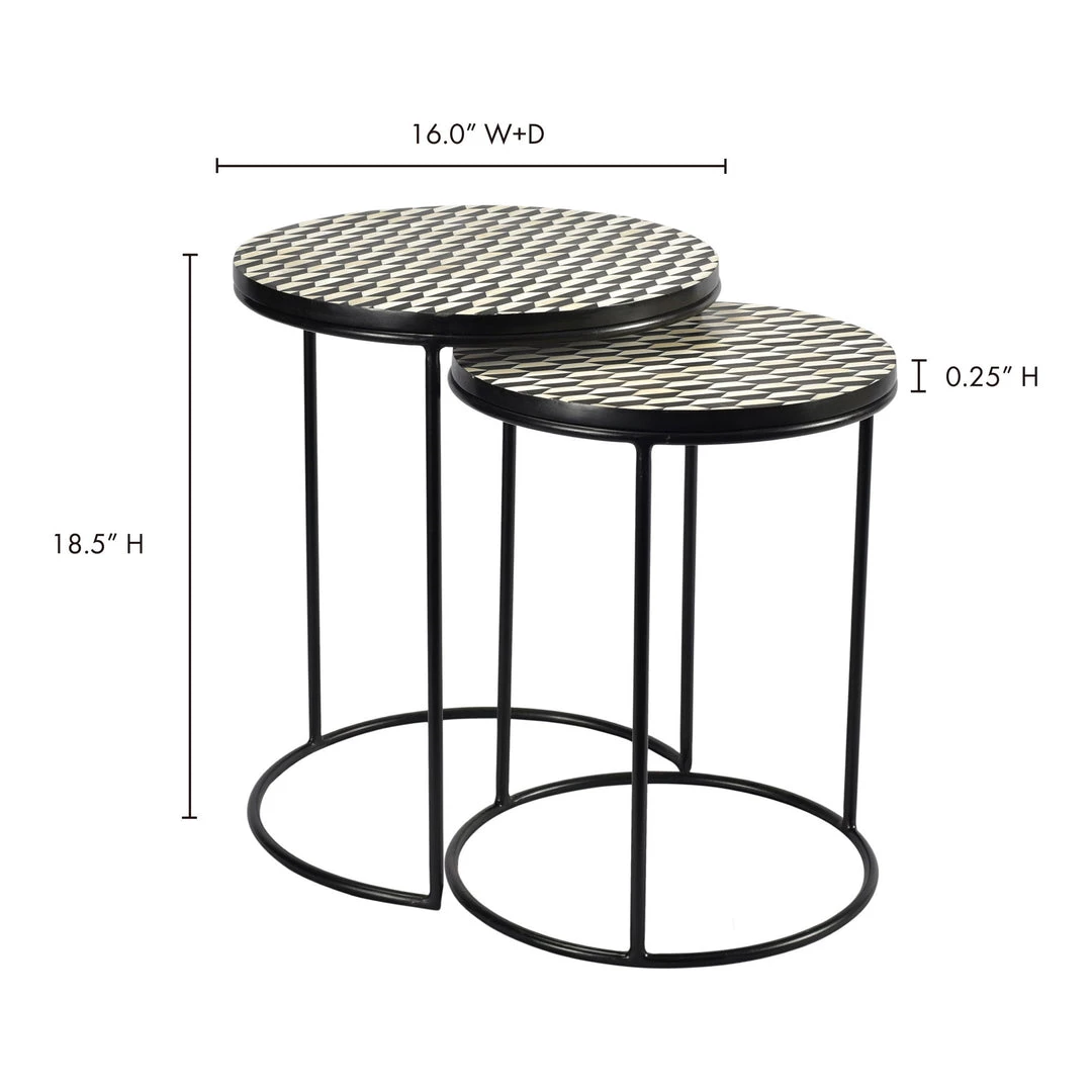 Moe's Home Collection Optic Nesting Tables Set Of 2 6 Moe's Home Collection Optic Nesting Tables Set Of 2